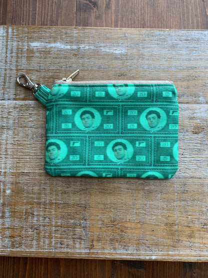 Luigi Deny Defend Depose Green with Keychain Coin Purse Zipper Pouch