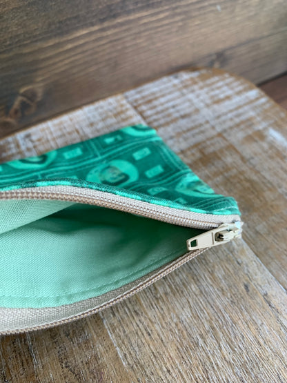 Luigi Deny Defend Depose Green with Keychain Coin Purse Zipper Pouch
