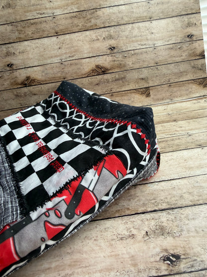 Dead Pedophiles Can’t Reoffend Patchwork Gothic Tote Shoulder Bag
