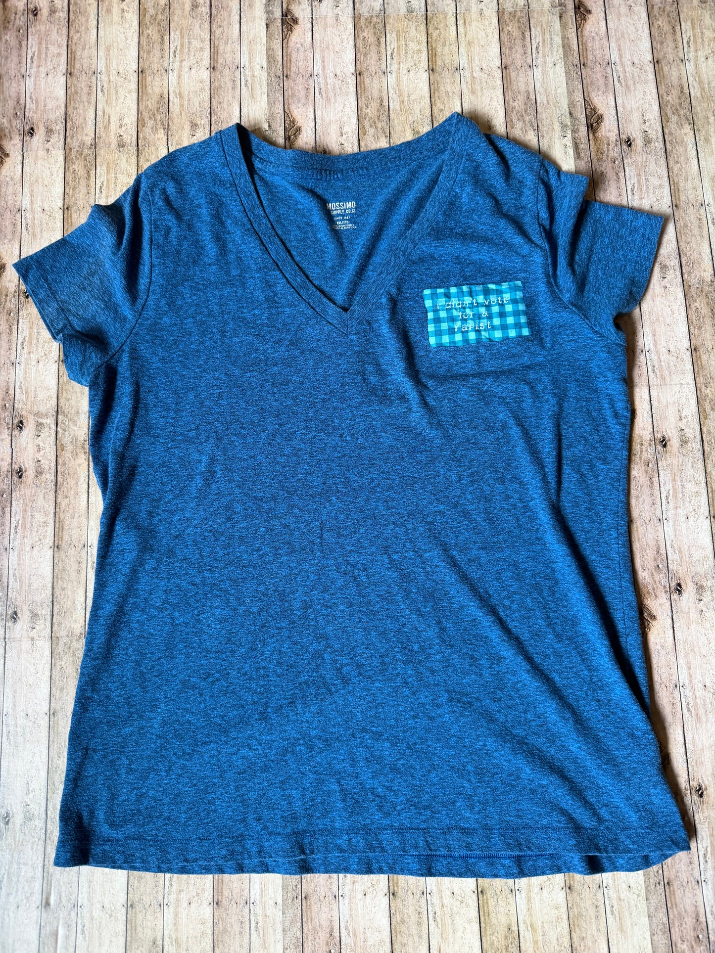 I Didn’t Vote For A Rapist Reclaimed Upcycled T Shirt Size XXL Womens