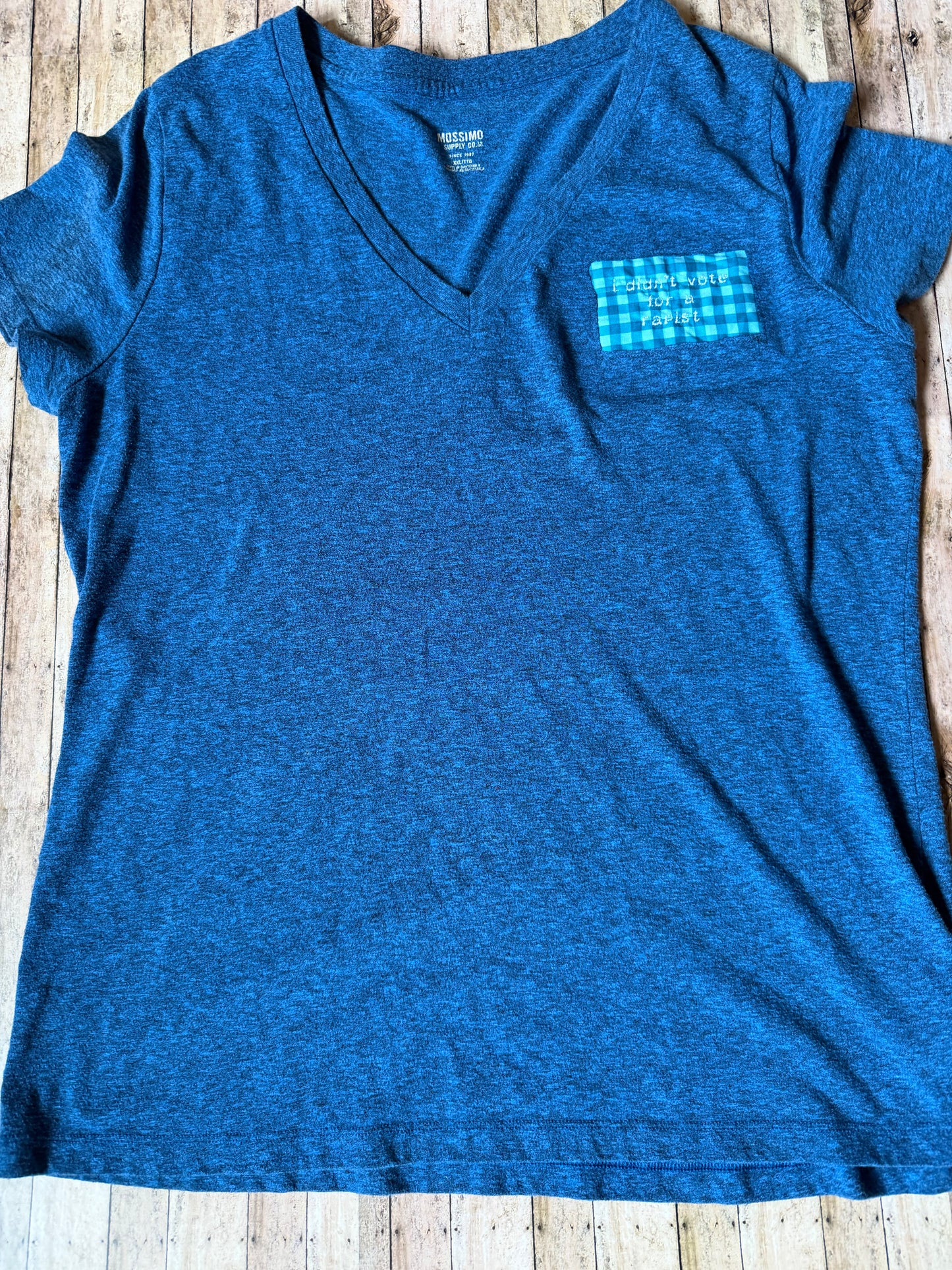 I Didn’t Vote For A Rapist Reclaimed Upcycled T Shirt Size XXL Womens