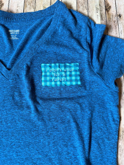 I Didn’t Vote For A Rapist Reclaimed Upcycled T Shirt Size XXL Womens