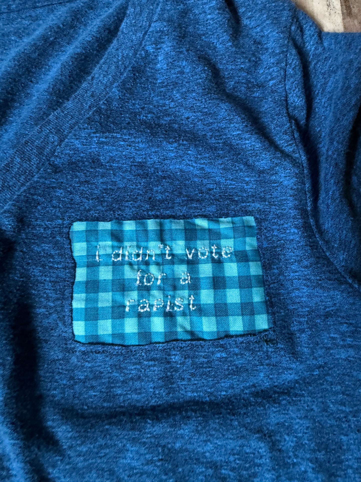 I Didn’t Vote For A Rapist Reclaimed Upcycled T Shirt Size XXL Womens