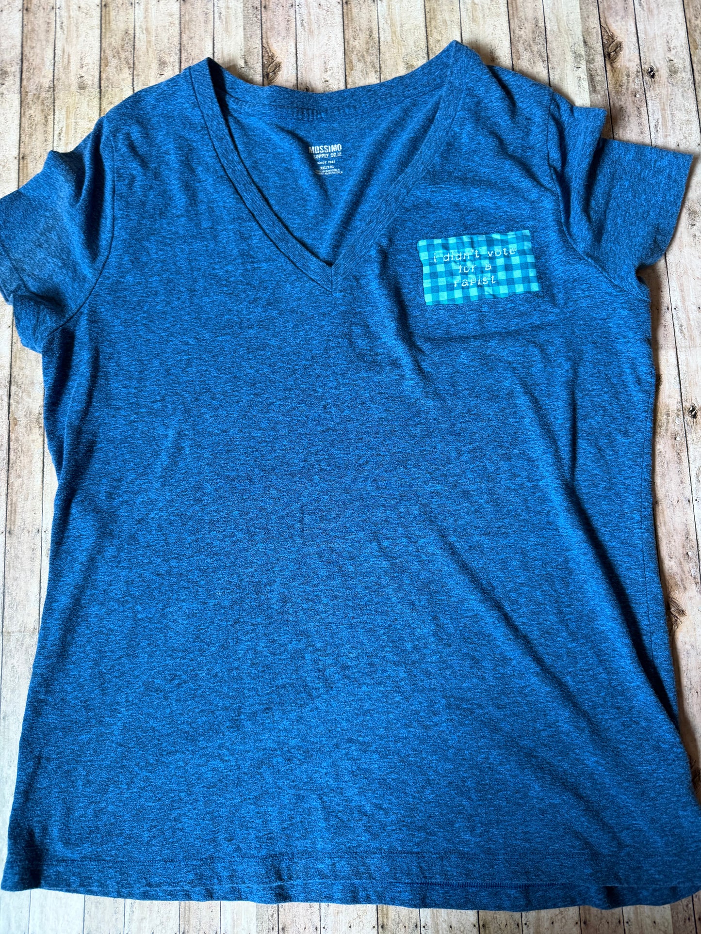 I Didn’t Vote For A Rapist Reclaimed Upcycled T Shirt Size XXL Womens