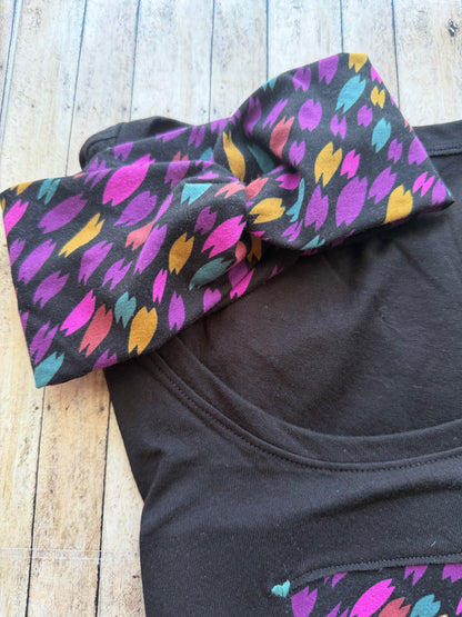 Hot Girls Read Reclaimed Upcycled T Shirt Size M with Matching Twist Headband Womens Bundle