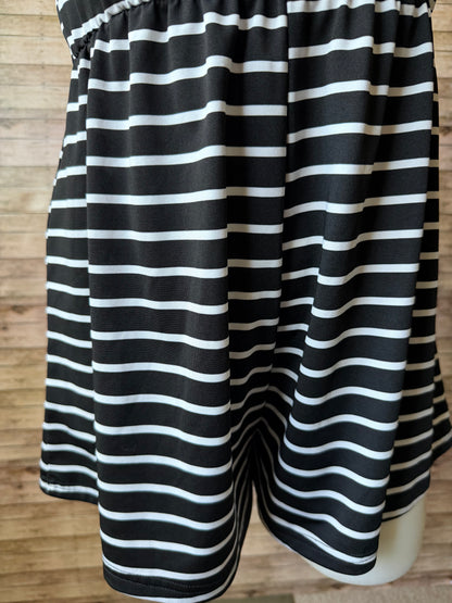 Good People Don’t Vote for Rapists Reclaimed Upcycled Romper Jumpsuit Shorts Size M Womens