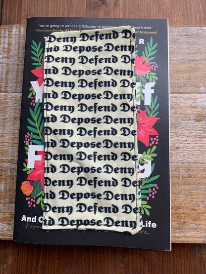 Large Deny Defend Depose Luigi Fabric Rectangle Bookmark