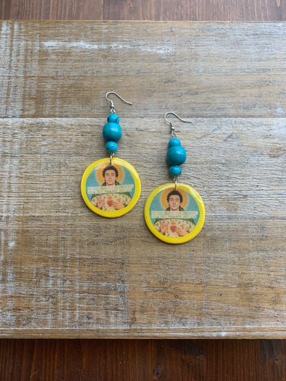 He Who Saves His Country Does Not Violate Any Law Tunnel Gauge Earrings Luigi Polymer Clay Clip On Earrings