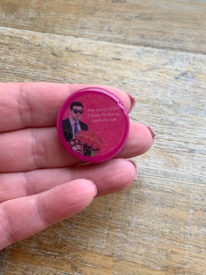 Are You A CEO Polymer Clay Liberal Luigi Protest Pin