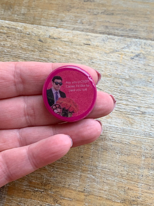 Are You A CEO Polymer Clay Liberal Luigi Protest Pin