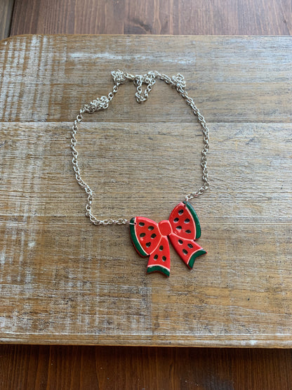 FREE PALESTINE Watermelon Necklace Hand-painted Jewelry ALL PROCEEDS DONATED