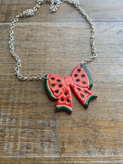 FREE PALESTINE Watermelon Necklace Hand-painted Jewelry ALL PROCEEDS DONATED
