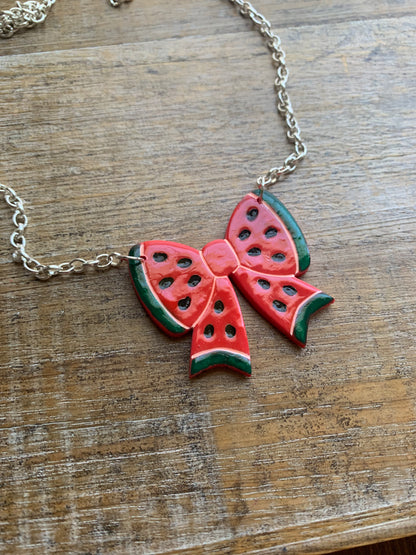 FREE PALESTINE Watermelon Necklace Hand-painted Jewelry ALL PROCEEDS DONATED