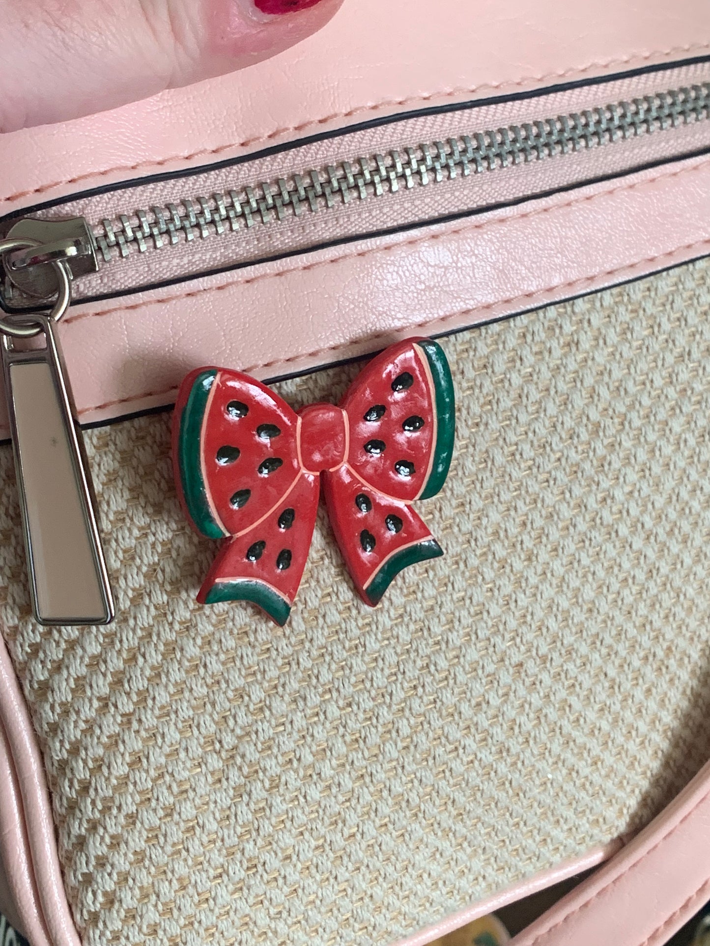 FREE PALESTINE Watermelon Pin Hand-painted Brooch ALL PROCEEDS DONATED