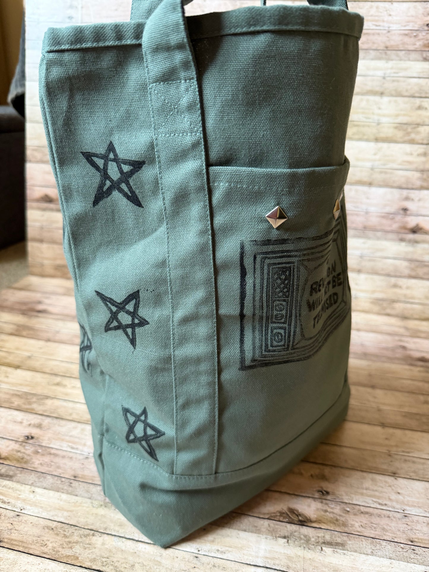 The Revolution Will Not Be Televised Anti War Punk Tote Shoulder Bag