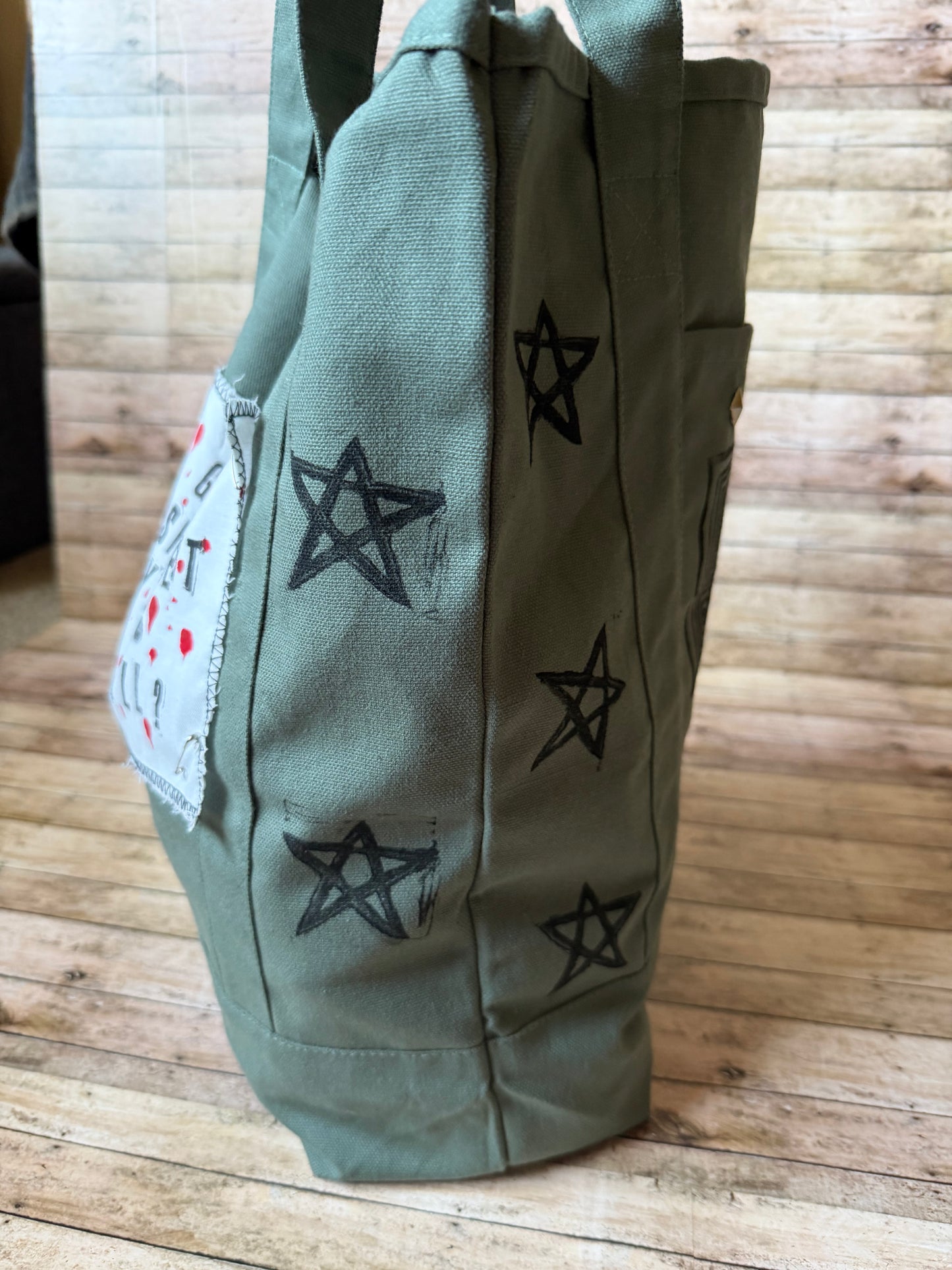 The Revolution Will Not Be Televised Anti War Punk Tote Shoulder Bag