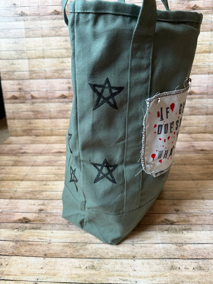 The Revolution Will Not Be Televised Anti War Punk Tote Shoulder Bag