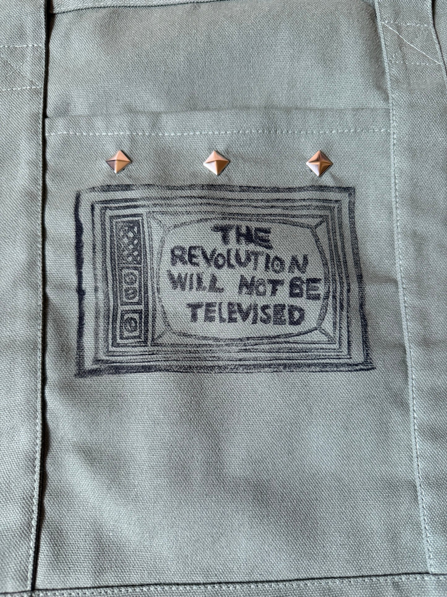 The Revolution Will Not Be Televised Anti War Punk Tote Shoulder Bag