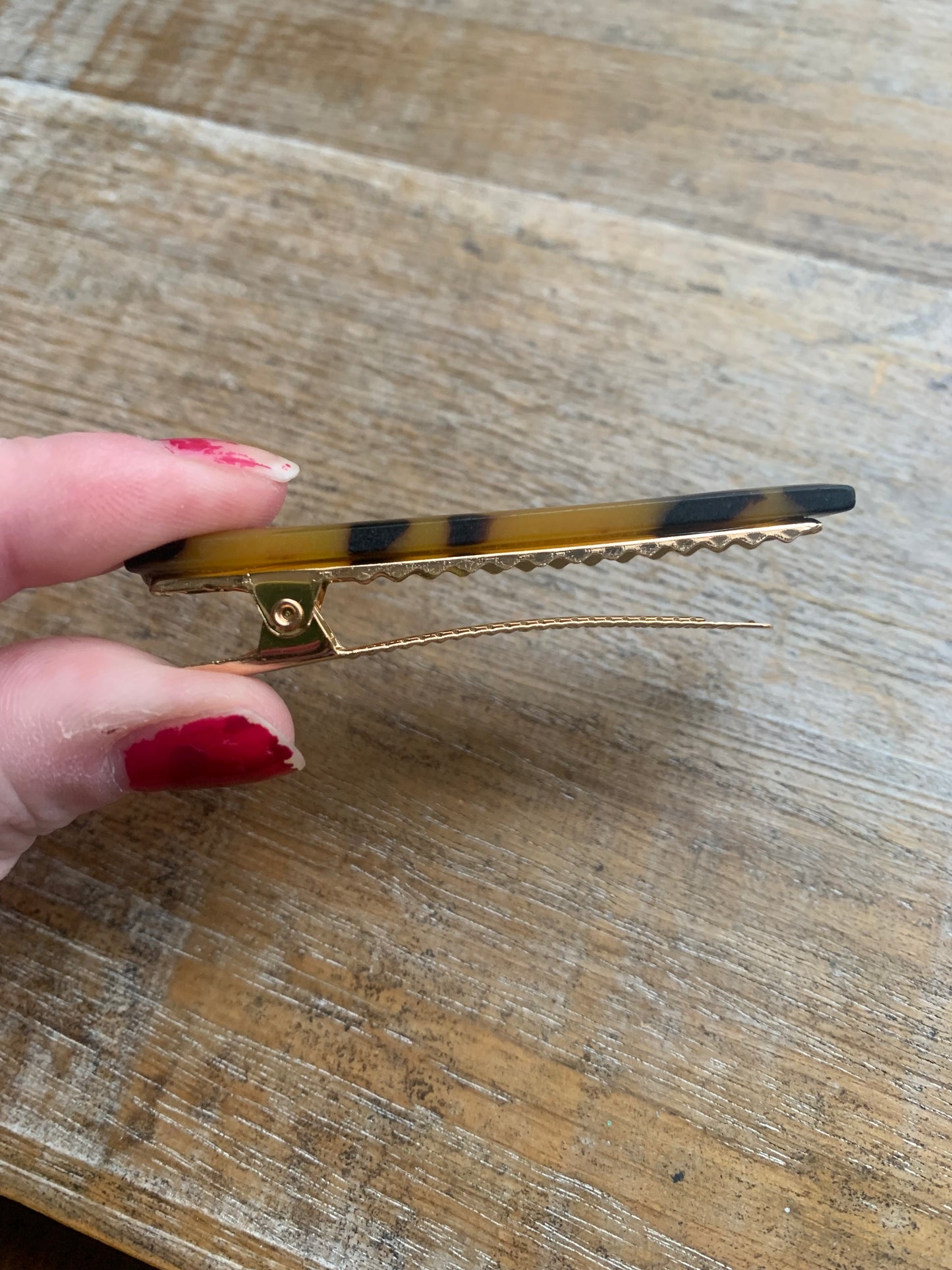 Educate Organize Revolt Tortoiseshell Color Liberal Protest Hair Clip