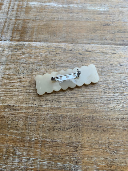 Upcycled I Didn’t Vote for a Rapist Pin Brooch Acrylic Vintage Statement Pin