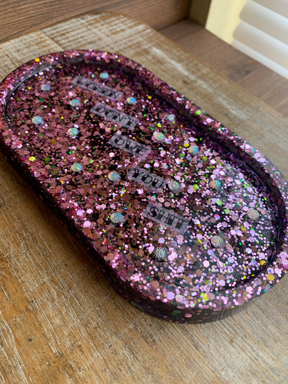 Women Don’t Owe You Shit Resin Jewelry Tray Desk Shelf Decor