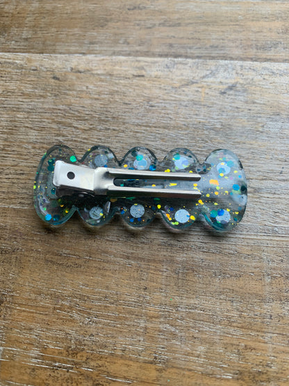 Dead Men Don’t Rape Resin Hair Clip Rhinestone Feminist Glitter Hair Accessory