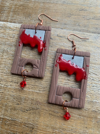 Bloody Guillotine Polymer Clay Eat the Rich Earrings
