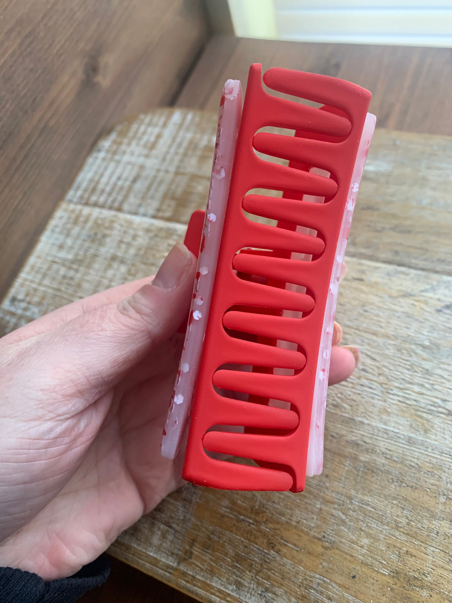 Billionaires Are Not Our Friends Resin Large Hair Claw Bloody Goth Feminist Red Glitter Hair Clip Accessory