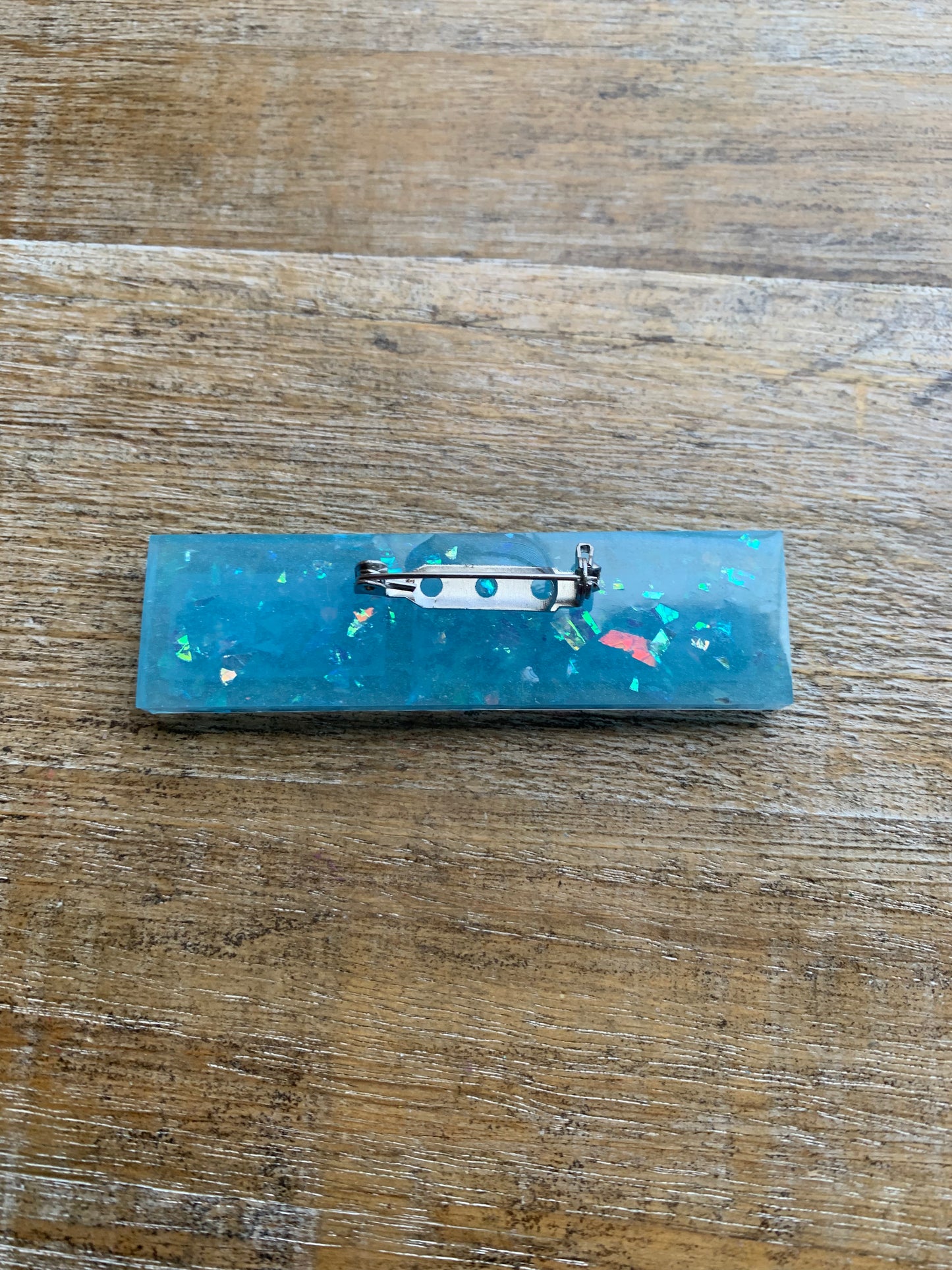 Fuck Ice Baby Blue Glitter Pin Brooch Resin Anti Ice Protest Statement Pin