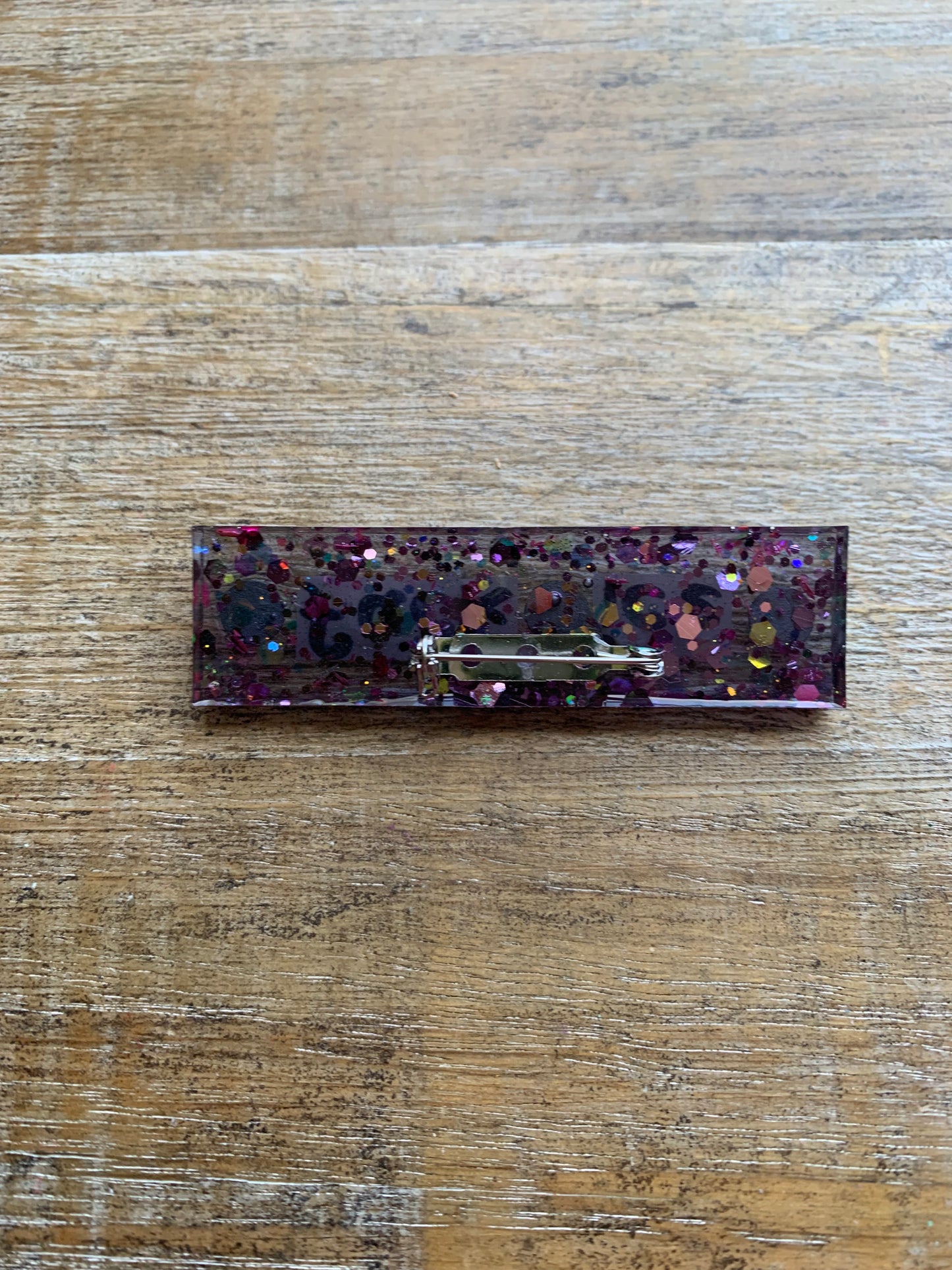 Fuck Ice Pink Glitter Pin Brooch Resin Anti Ice Protest Statement Pin with Rhinestones