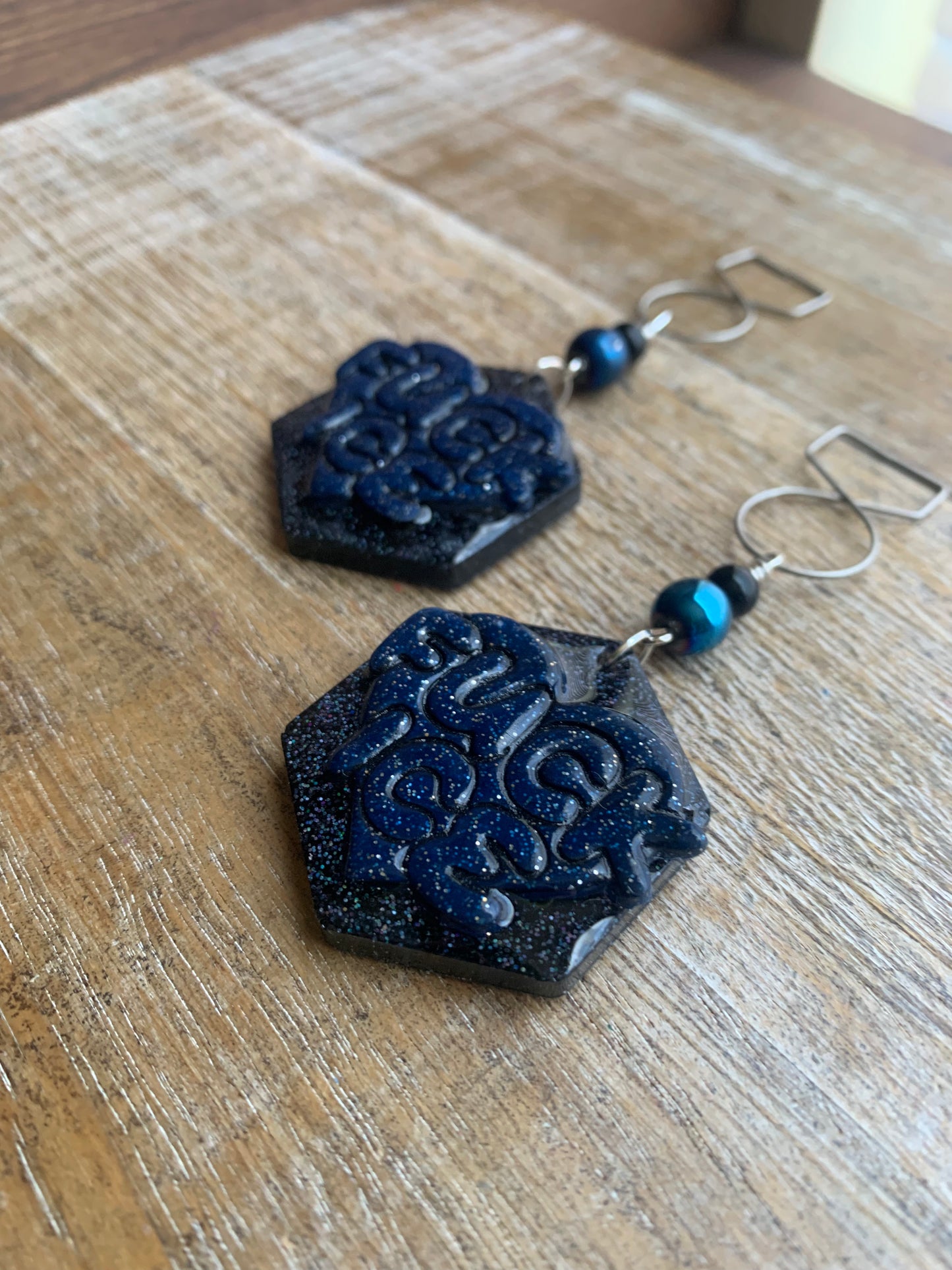 Fuck Ice Protest Activist Tunnel Gauge Earrings Liberal Clip On Earrings Black & Blue Gothic