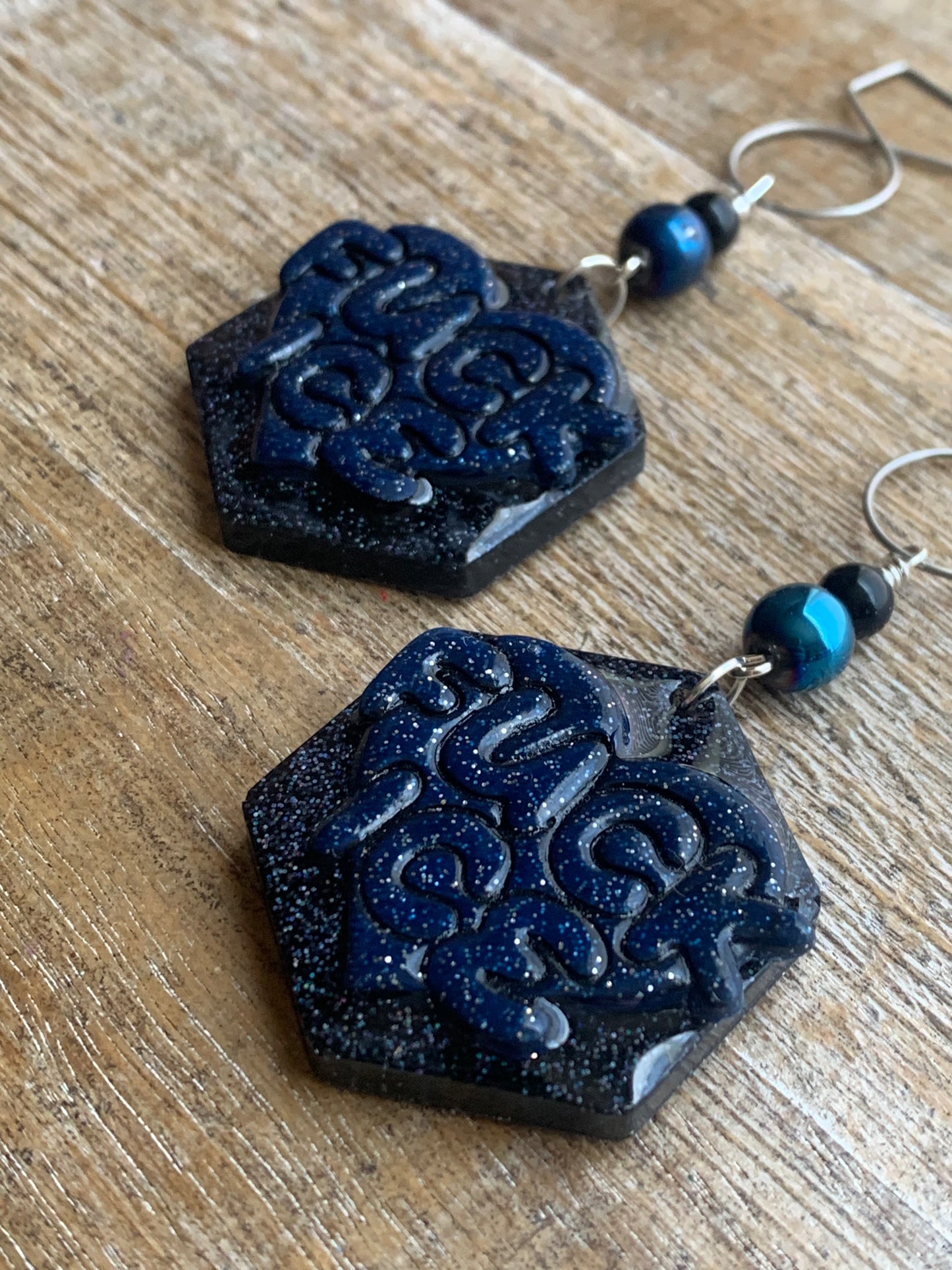 Fuck Ice Protest Activist Tunnel Gauge Earrings Liberal Clip On Earrings Black & Blue Gothic