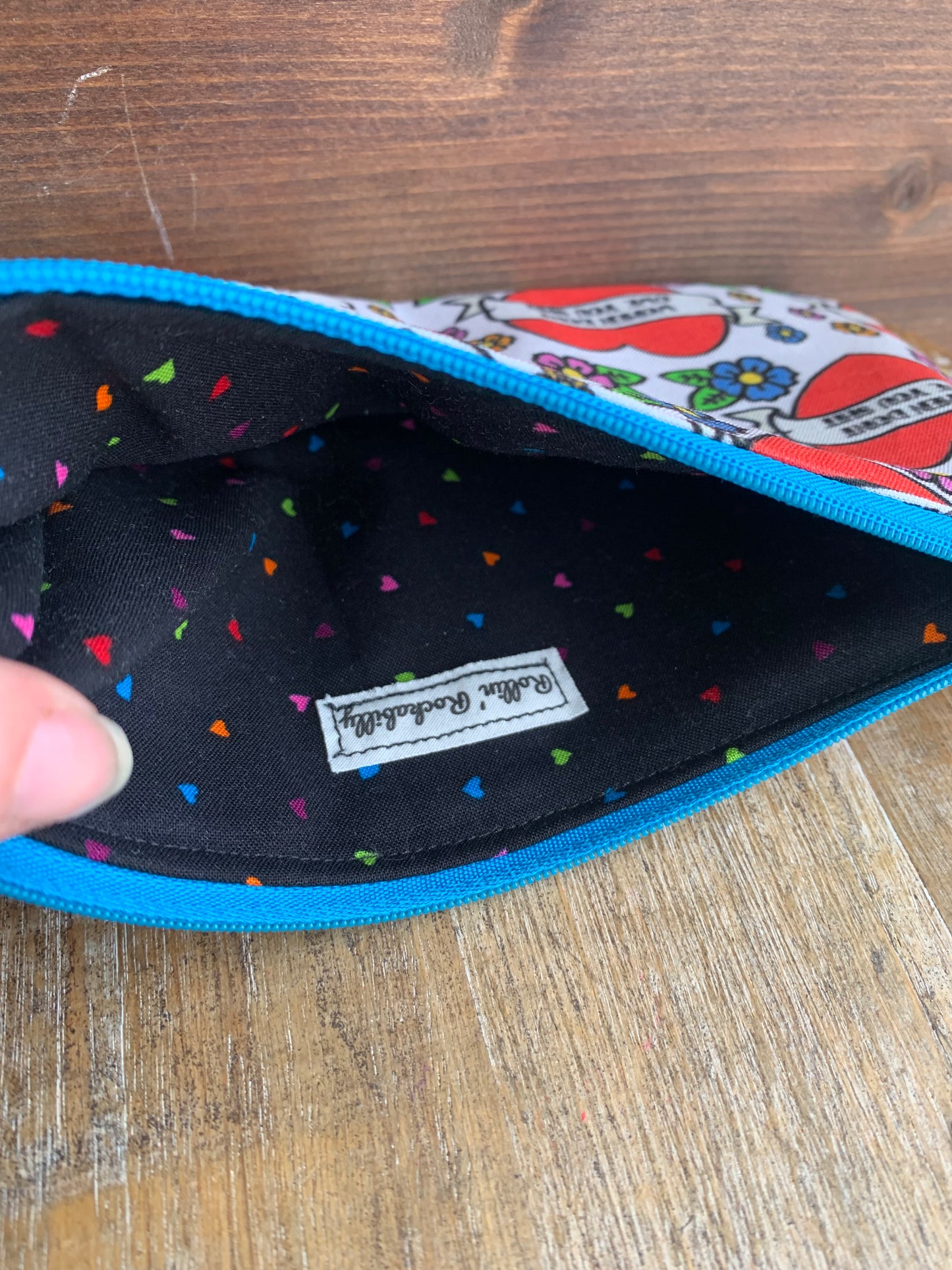 Women Don’t Owe You Shit Keychain Traditional Tattoo Wallet Zipper Pouch Bag