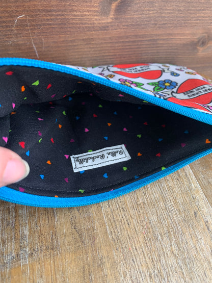 Women Don’t Owe You Shit Keychain Traditional Tattoo Wallet Zipper Pouch Bag