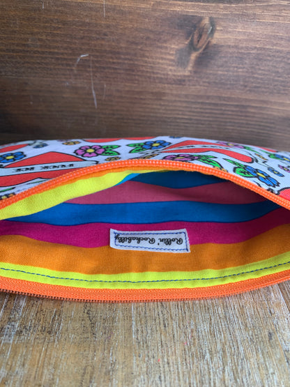 Fuck ICE Keychain Traditional Tattoo Wallet Zipper Pouch Bag