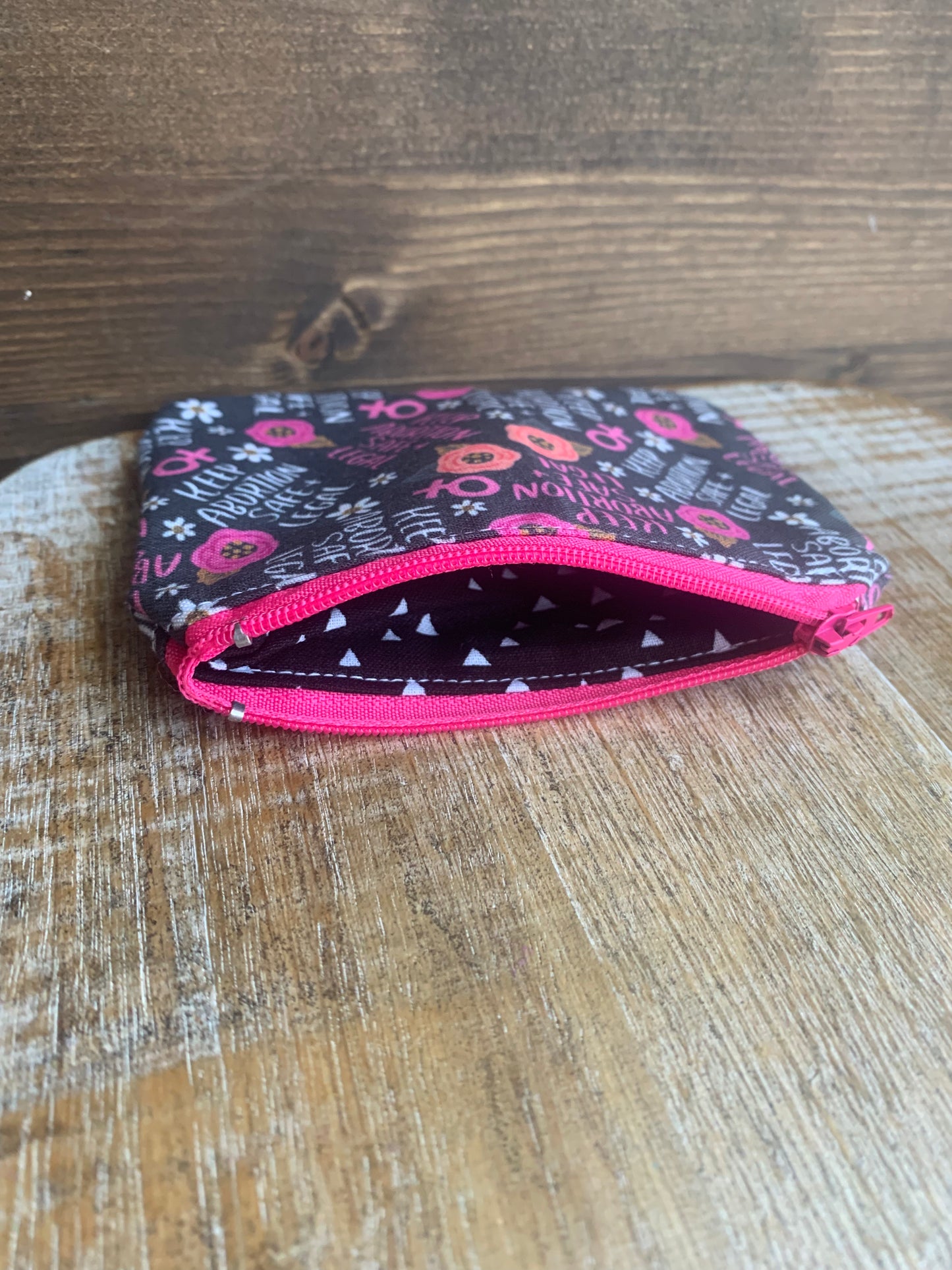 Keep Abortion Safe & Legal Pro-choice Coin Purse Roe v Wade Zipper Bag