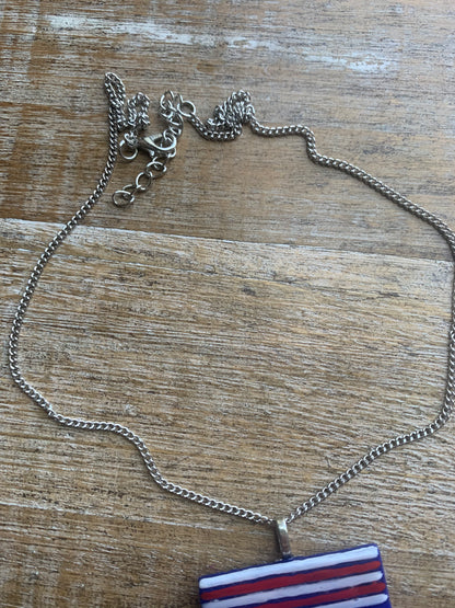American Flag in Distress Necklace Fdt Anti-Trump America USA Flag Upside Down