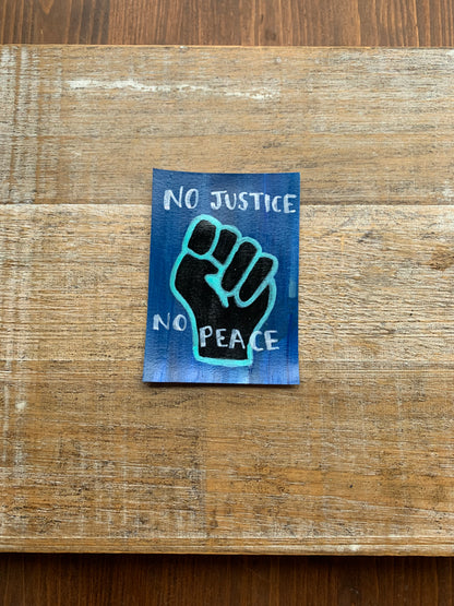 Original ACEO Acrylic Painting 2.5x3.5 Raised Fist “BLM”