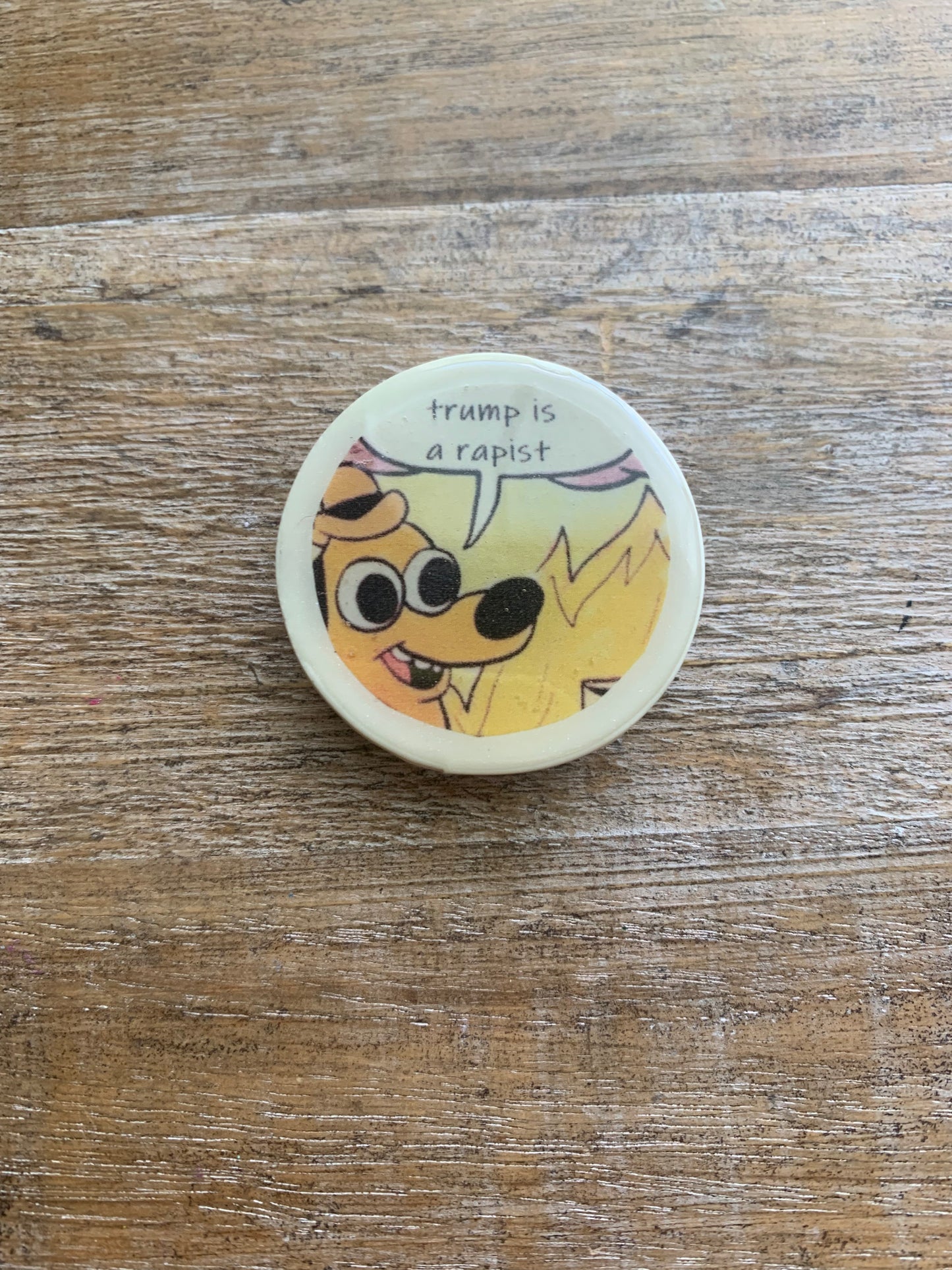 Anti Trump Fire Meme Clay Magnet
