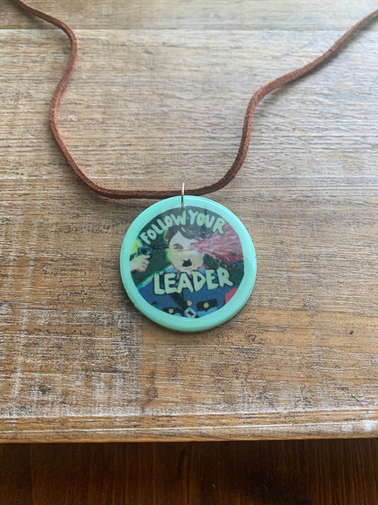 Follow Your Leader WWII Adolph Anti Fascist Necklace