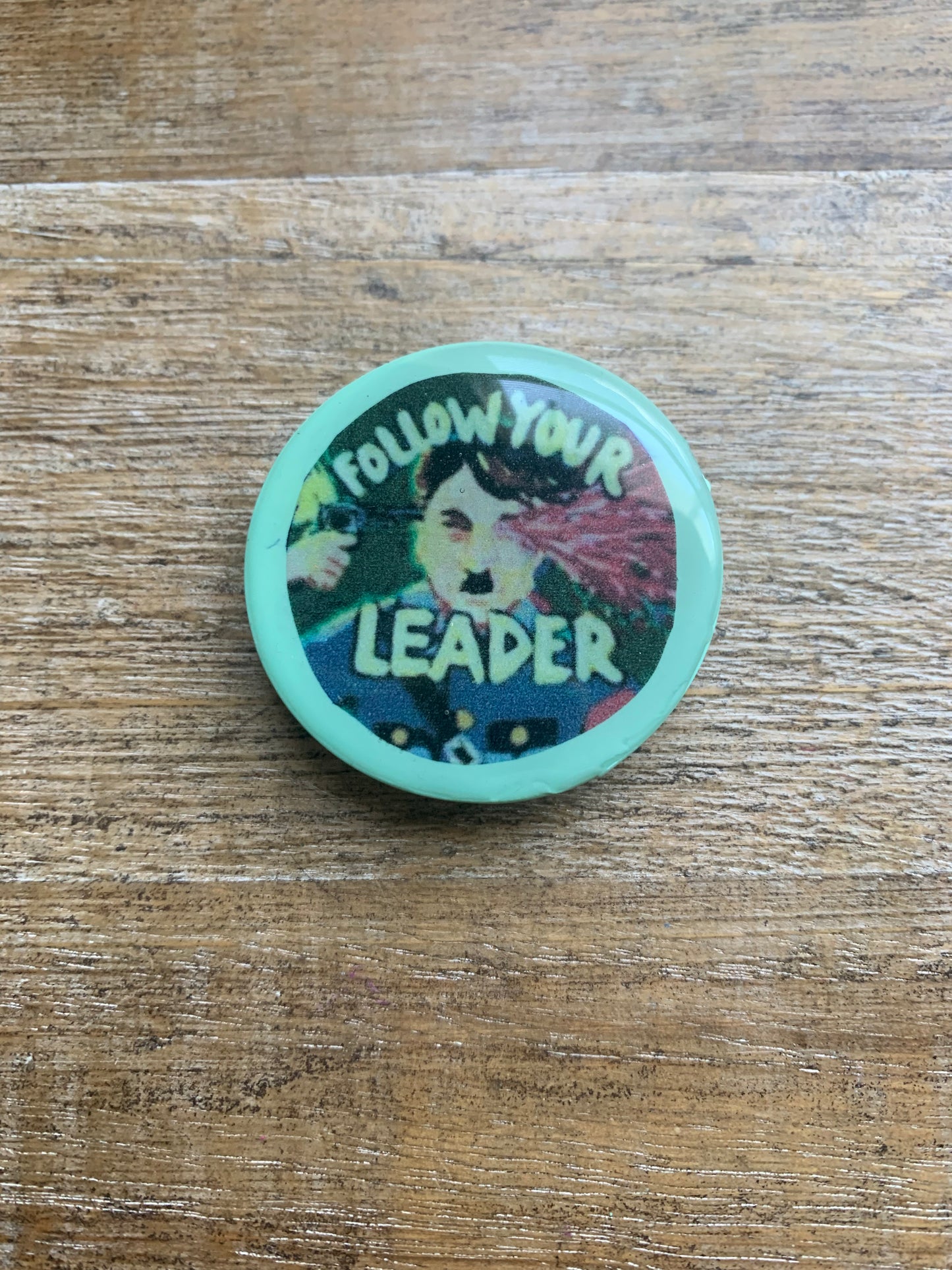 Follow Your Leader Adolph Hitler Anti Fascism Clay Fridge Magnet