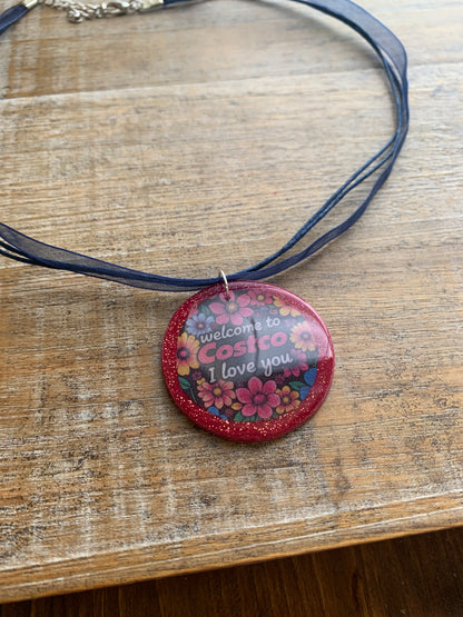 Welcome To Costco I Love You Idiocracy Millennial Clay Necklace