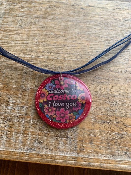 Welcome To Costco I Love You Idiocracy Millennial Clay Necklace
