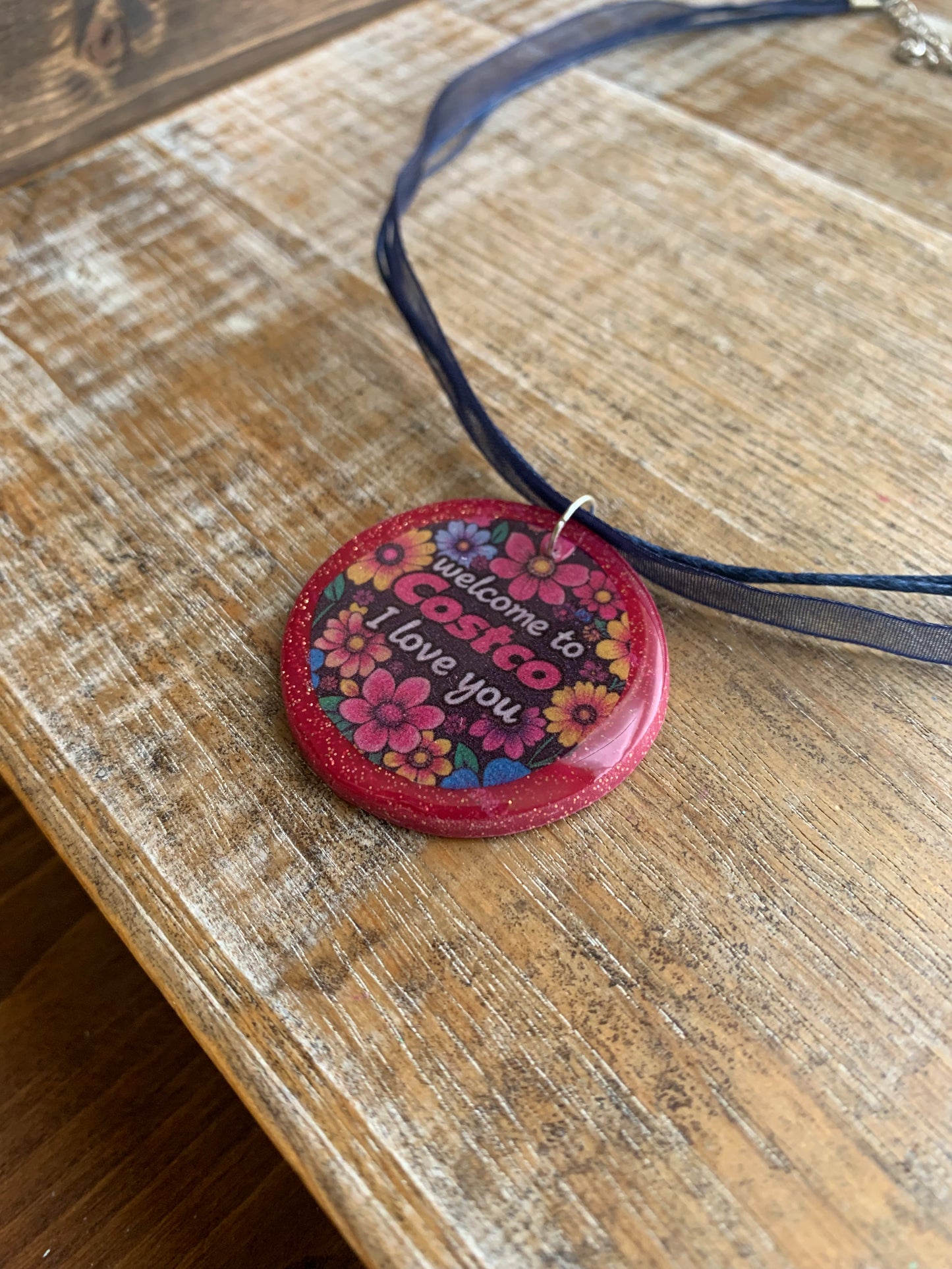 Welcome To Costco I Love You Idiocracy Millennial Clay Necklace