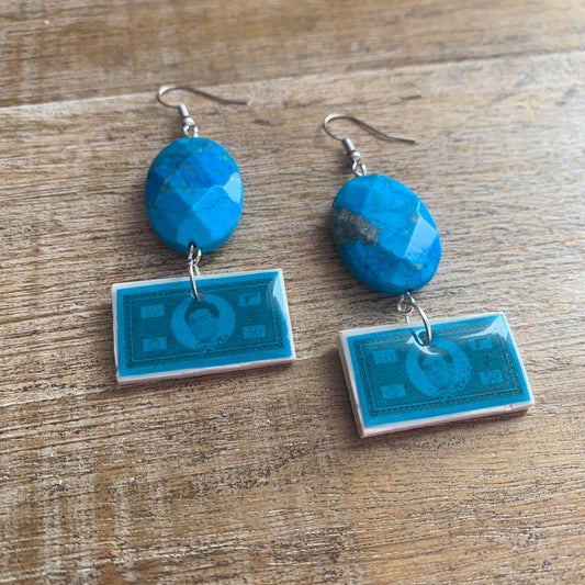 Free Luigi Money Earrings Activist Polymer Clay Revolution Clip On Earrings Ear Hangers