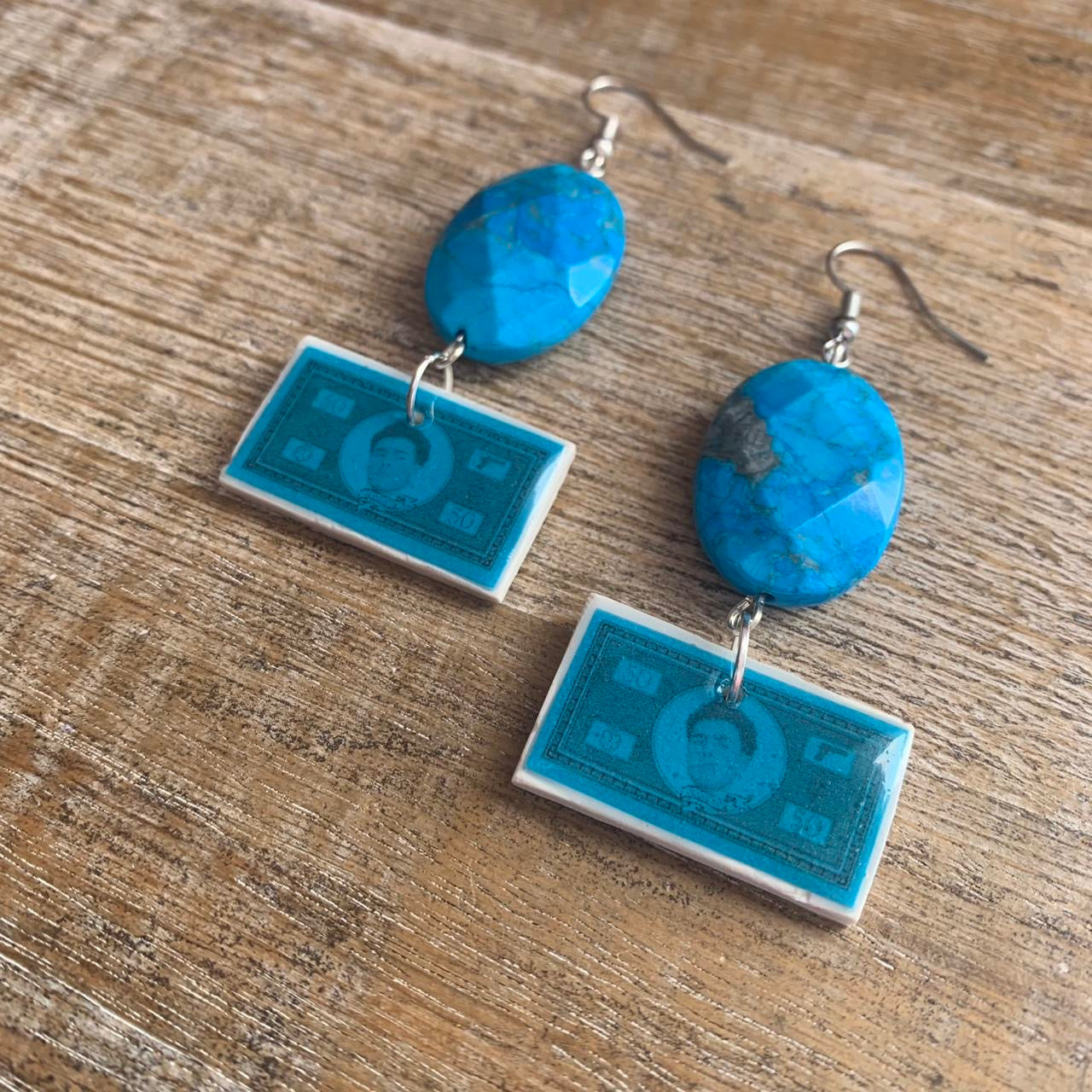 Free Luigi Money Earrings Activist Polymer Clay Revolution Clip On Earrings Ear Hangers