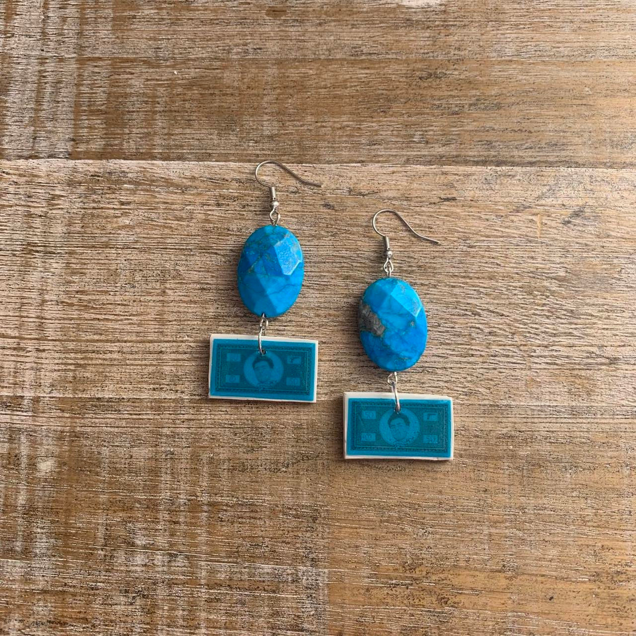 Free Luigi Money Earrings Activist Polymer Clay Revolution Clip On Earrings Ear Hangers