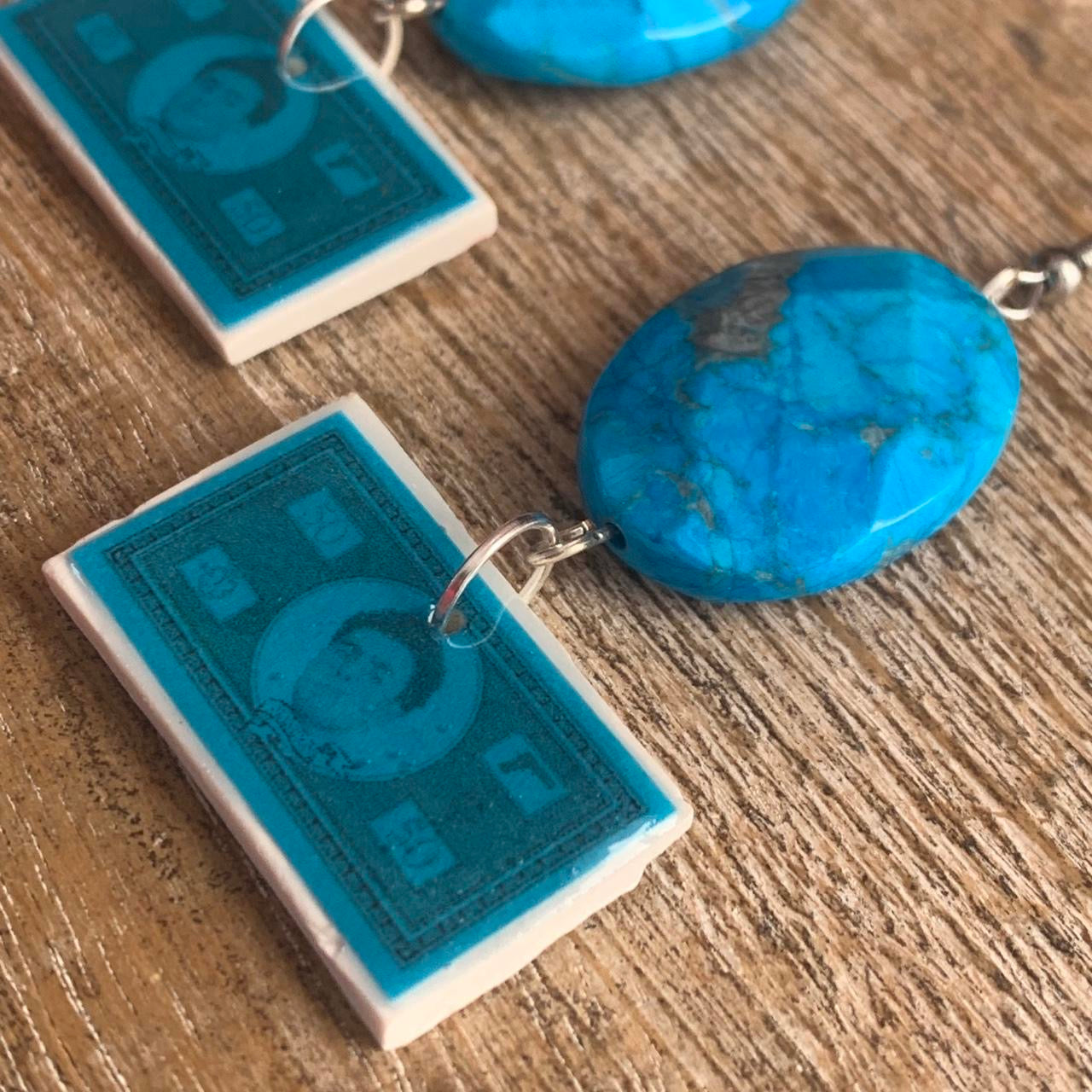 Free Luigi Money Earrings Activist Polymer Clay Revolution Clip On Earrings Ear Hangers