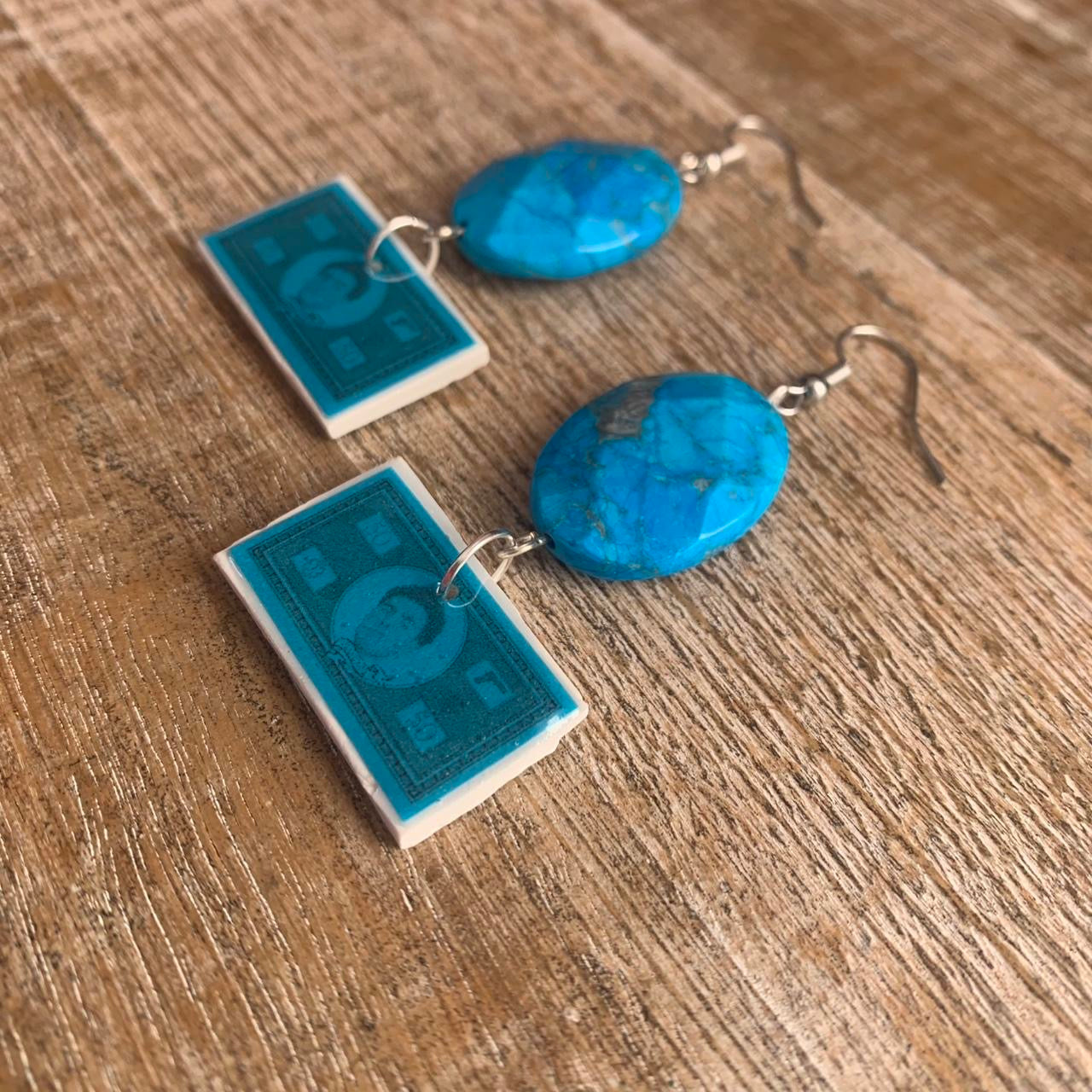 Free Luigi Money Earrings Activist Polymer Clay Revolution Clip On Earrings Ear Hangers