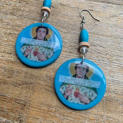 He Who Saves His Country Does Not Violate Any Law Earrings Luigi Polymer Clay Clip On Tunnel Gauge Earrings